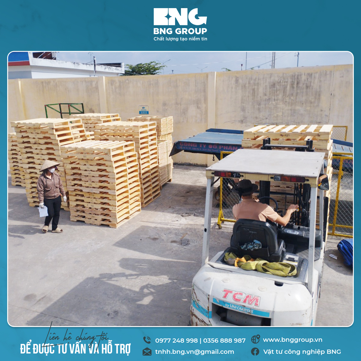 Pallet gỗ KCN Đại An, Hải Dương.